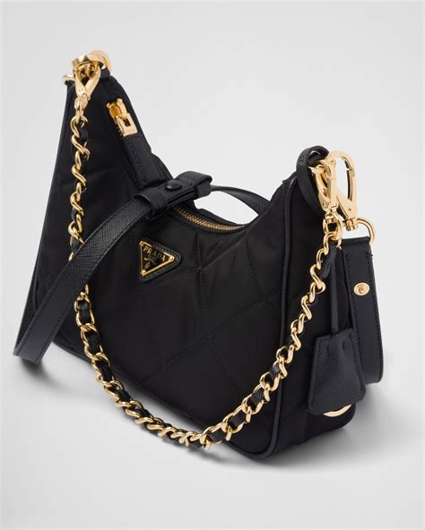 prada nylon bag with studded strap|Prada nylon bag re edition.